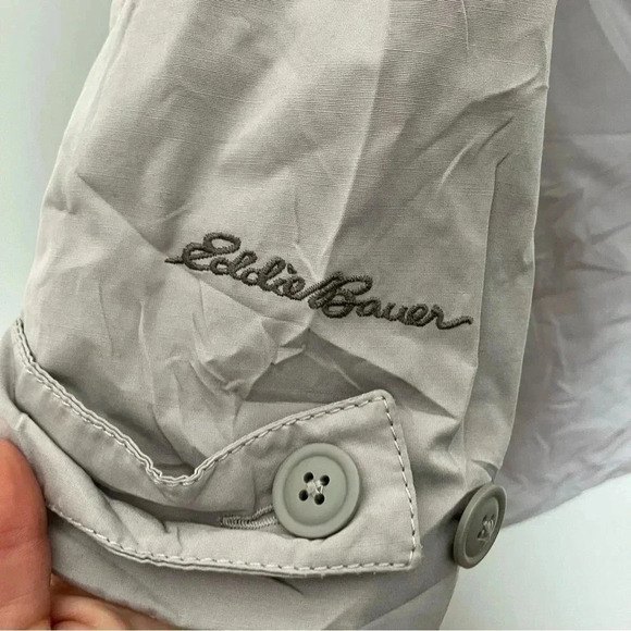 NWOT Eddie Bauer light grey down liner plaid lining jacket - Picture 10 of 11